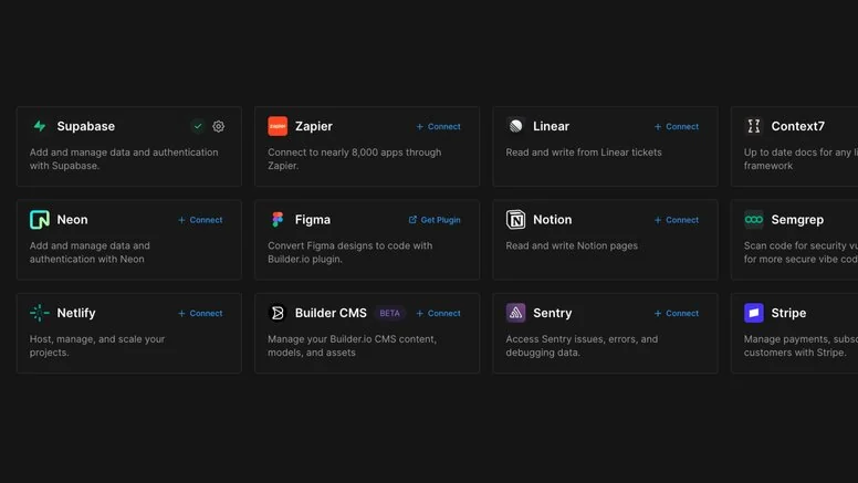 Builder.io Fusion design-to-code interface