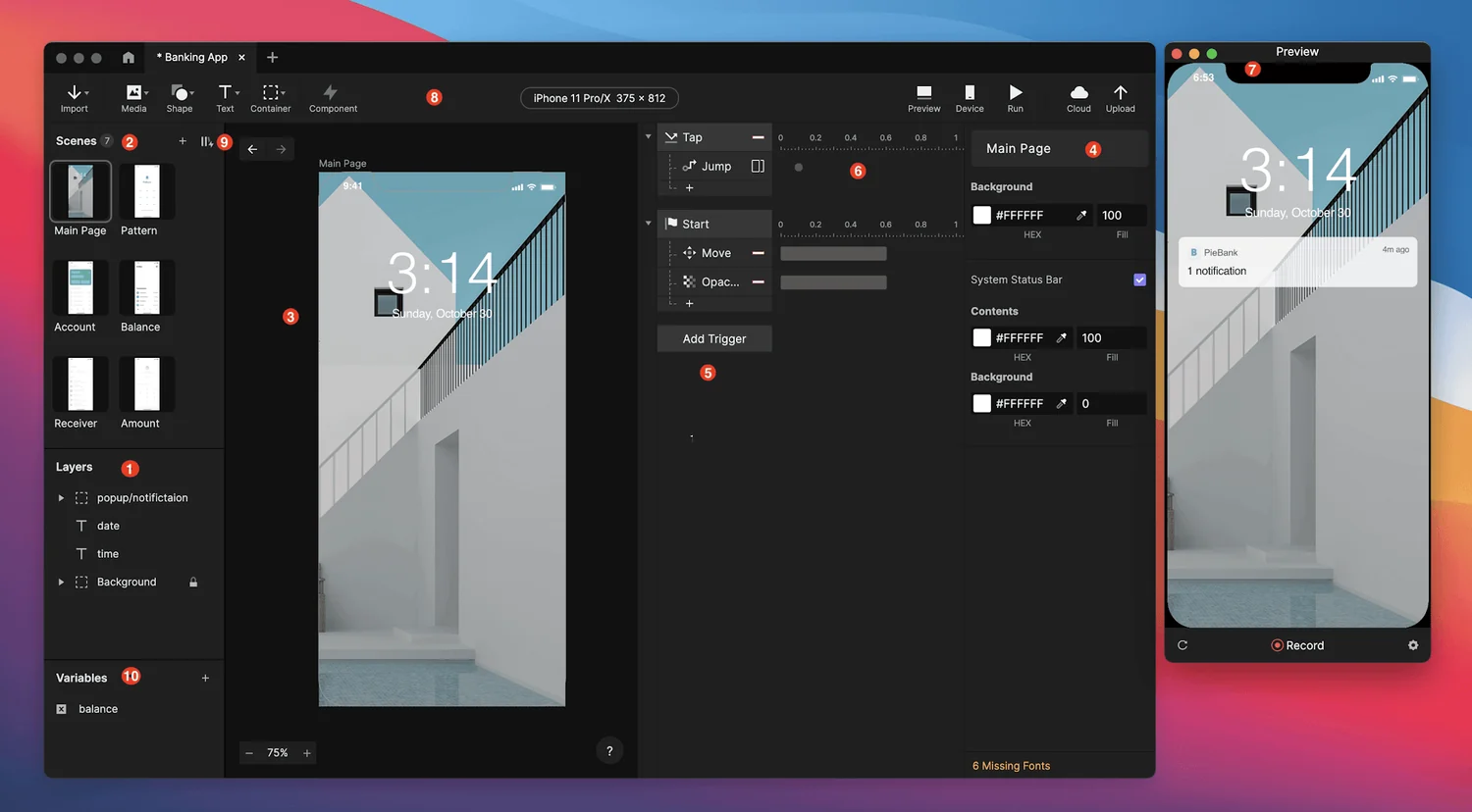 ProtoPie prototyping studio interface